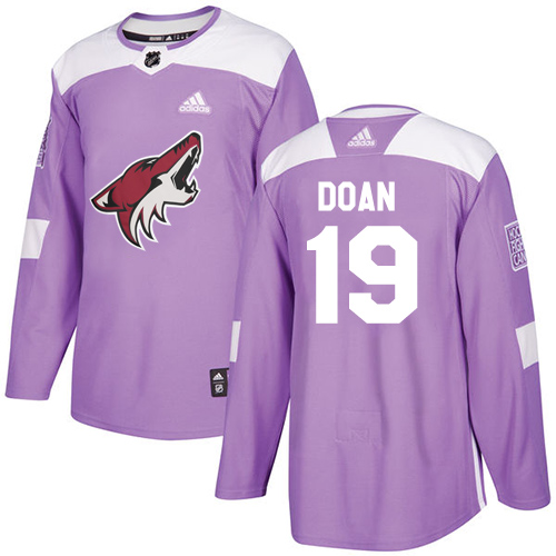 Adidas Coyotes #19 Shane Doan Purple Authentic Fights Cancer Stitched NHL Jersey